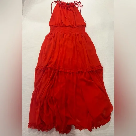Banana Republic Deep Orange Halter Sundress with Ruffled Tiers
NWT
Size Large - Picture 5 of 8